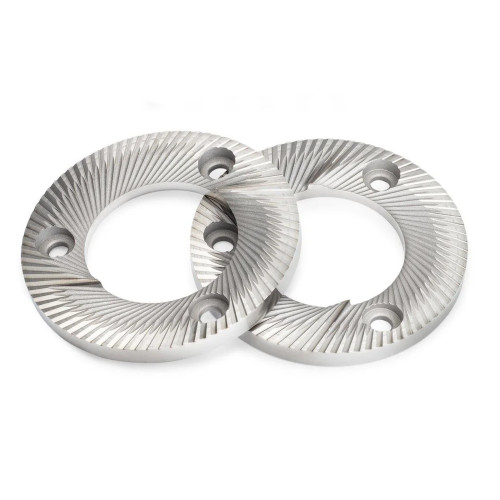 Coffee Grinder Blades or Burrs Flat 98mm - 98mm x 54mm x 9mm - LH SX CCW 3 hole (Pair) - EK43 - MAHLKÖNIG 703804