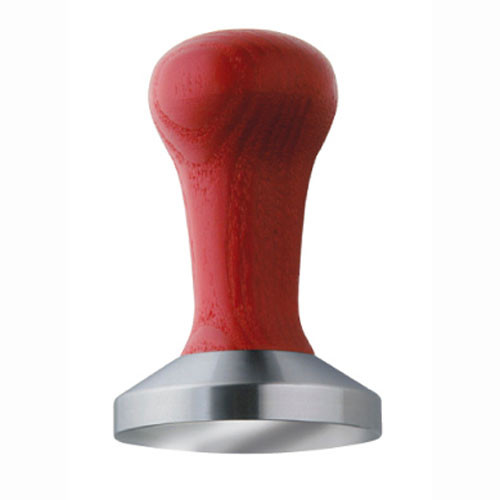 Motta 58mm Coffee Tamper with Red Handle Convex Base