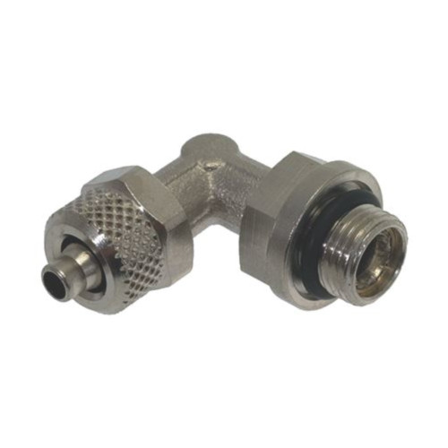 Fitting Elbow L 90 degree - Swivel - 1/8" BSPM  - Compression Fitting OD 6mm ID 4mm Hose / Tube - 3349314