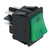 GREEN Illuminated DPST Switch "I" "O" ON-OFF - 30mm x 22mm - 16A 250V - 3319944 - PAVONI 435061