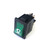 Green Illuminated DPST Switch "Coffee" - 21x15 mm - 16A 250V - PAVONI 0P12001045