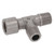 Fitting T Shaped - 1/8" BSPM -  1/8" BSPM  -  1/8" BSPF - NICKEL PLATED BRASS