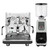 ECM Synchronika II e61 Double Boiler PID 0.75/2L Espresso Coffee Machine - STAINLESS STEEL - Eureka Atom Specialty 75mm Flat Burr Coffee Grinder - WHITE - Package