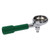 Filter holder for ESE Espresso Coffee Pods - Rancilio Commercial - 90 and 270 degree lugs - GREEN HANDLE - 1165155