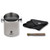 Lelit Ground Coffee Waste Knock Box or Container with Cloth and Brush - STAINLESS STEEL - Lelit PLA360S