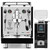 Bezzera Luce e61 2L Espresso Coffee Machine - Black - Eureka Mignon Specialita' Smart 55mm Flat Burr Coffee Grinder - Black - Package