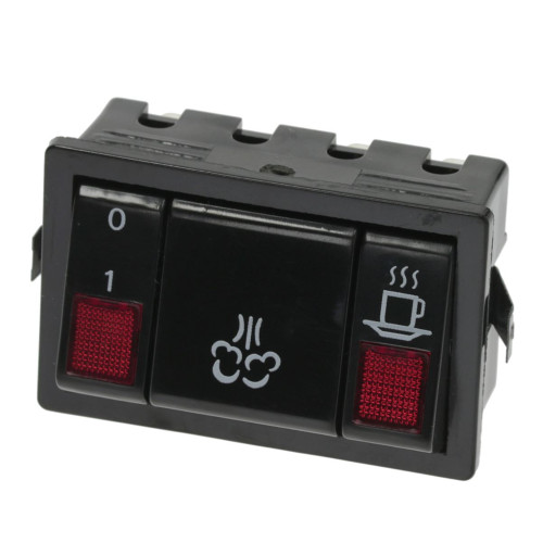 Switch Module Black "I/O" / "STEAM" / "COFFEE" 65x43 mm 16A 250V