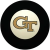 Georgia Tech Yellow Jackets Eight Ball featuring the gold and white GT logo centered inside the traditional white circle of a classic black billiard Eight Ball on a white background.