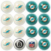 miami, dolphins, football, Pool, Table, NFL, 8', billiard, table, pool, slate, 1", solid, wood, 3 piece, 3pc, balls, dartboard, accessories, installation, cover, rec warehouse, imperial