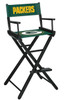 100-1001, Green Bay, GB, Packers, Bar, Height, Directors Chair, FREE SHIPPING, NFL