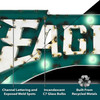 720801561370, 546-1037, Philadelphia, PHI, Eagles, NFL,  4', Lighted, Recycled, Metal, Sign, FREE SHIPPING, Imperial