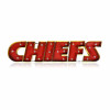 546-1006, KC, Kansas City, Chiefs, NFL, Team, 4', Lighted, Recycled, Metal Sign