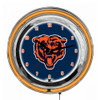 655-1019, Chicago, Bears, 14", Neon, Clock, NFL, Imperial, Logo, FREE SHIPPING