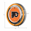 655-4004, Philkadelphia,Flyers, 14", Neon, Clock, NHL, Imperial, Logo, FREE SHIPPING,