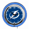 655-4029, TB, Tampa Bay, Lightning, 14", Neon, Clock, NHL, Imperial, Logo, FREE SHIPPING,