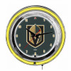 655-4032, LV, Vegas, Golden, Knights, 14", Neon, Clock, NHL, Imperial, Logo, FREE SHIPPING,