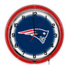 656-1011, NE, New England  Patriots, Pats, 18", Neon, Clock, NFL, Imperial, Logo, FREE SHIPPING