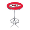 84-3006, KC, Kansas City, Chiefs, 27", Chrome, Pub Table, FREE SHIPING, Logo, NFL, Imperial