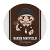 549-1054, Baker Mayfield, Players, 63", Round, Area, Rug, FREE SHIPPING, Imperial, NFL, 5.5', 63", Diameter, Dia, NFLPA, Cleveland Browns