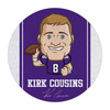 549-1065, Kirk Cousins, Players, 63", Round, Area, Rug, FREE SHIPPING, Imperial, NFL, 5.5', 63", Diameter, Dia, NFLPA, Minnesota Vikings