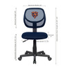 496-1019, Chicago, Chi, Bears, Armless, Desk, Task, Chair, FREE SHIPPING, NFL, Imperial