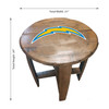 629-1036, Los Angeles, Chargers, LA,  Bourbon, Oak, Barrel, Side, Table, FREE SHIPPING, NFL, Imperial