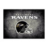 526-5025. Baltimore, Bal, Ravens, 6'X8', Distressed, Rug, GB, NFL, Imperial