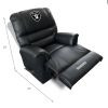 503-5010, Las Vegas, LV, Oakland, Raiders , Sports, Leather, Faux, Recliner, Comfortable, NFL, Imperial, 720801535104