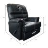 503-5010, Las Vegas, LV, Oakland, Raiders , Sports, Leather, Faux, Recliner, Comfortable, NFL, Imperial, 720801535104