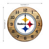 Pittsburgh Steelers 21" Oak Barrel Clock