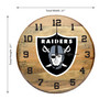Las Vegas Raiders 21" Oak Barrel Clock