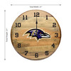 Baltimore Ravens 21" Oak Barrel Clock