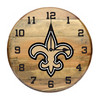 630-1031, New Orleans, Saints, NO, 720801000336, Oak, Barrel, Clock, Kentucky, oak charred, whiskey, top, NFL