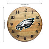 Philadelphia Eagles 21" Oak Barrel Clock