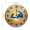 630-1039, Los Angeles, Rams, LA, 720801905495, Oak, Barrel, Clock, Kentucky, oak charred, whiskey, top, NFL