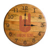 Texas, Longhorns, 21", Oak, Barrel, Clock, 630-3160, NCAA, Imperial 