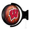 WI, Wisconsin, Badgers, BB, Basketball, Spinning, Rotating Lighted, Wall, Sign, NCAA, The Fan Brand, NCWISB-115-11, 688187935171