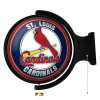 MBSTLC-115-01, STL, St Louis, Cards, Cardinals,  Original, Round, Rotating, Lighted, Wall, Sign, The Fan-Brand, 704384952718, LED