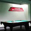 Chicago, CHI, Blackhawks, Premium Wood, 4-ft, Florescent, Wooden, Pool, Billiard, Table, Light, lamp, NHL, The Fan-Brand, 686082113038