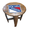 629-4006, New York, Rangers, NYR, NY, Oak, Whiskey, Bourbon, Barrel, Side, Table, FREE SHIPPING, NHL. Imperial