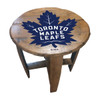 629-4010, Toronto, TOR, Maple, Leafs, Oak, Whiskey, Bourbon, Barrel, Side, Table, FREE SHIPPING, NHL. Imperial