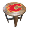 629-4011, Calgary, Flames, Oak, Whiskey, Bourbon, Barrel, Side, Table, FREE SHIPPING, NHL. Imperial