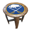 629-4016, BUF, BUFF, Buffalo, Sabres, Sabers, Oak, Whiskey, Bourbon, Barrel, Side, Table, FREE SHIPPING, NHL. Imperial