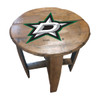 629-4020, DAL, Dallas, Stars, Oak, Whiskey, Bourbon, Barrel, Side, Table, FREE SHIPPING, NHL. Imperial