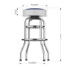 720801364131, University, Penn State, PSU, Nittany, Lions,  30", Commercial, Chrome, Bar, Stool, 680-3017, Imperial