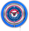 Texas, Rangers, 15", Double, Neon, Wall, Clock, Holland Bar Stool, MLB, TEX, Clk15MLBTex, 071235007195