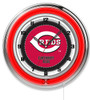 Cincinnati, Reds, 19", Double, Neon, Wall, Clock,  Holland, Bar Stool Co, MLB, CIN, Cincy, Clk19MLBCin, CLK19, 071235007294