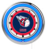 Cleveland, Guardians, 19", Double, Neon, Wall, Clock,  Holland, Bar Stool Co, MLB, CLE, Indians, Clk19MLBCle, CLK19, 071235007300