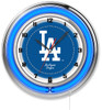 Los Angeles, Dodgers, 19", Double, Neon, Wall, Clock,  Holland, Bar Stool Co, MLB, LA,  Clk19MLBLAD, CLK19, 071235007362