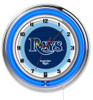 Tampa Bay, Rays, 19", Double, Neon, Wall, Clock,  Holland, Bar Stool Co, MLB, TP, Devil, Clk19MLBTam, CLK19, 071235007539